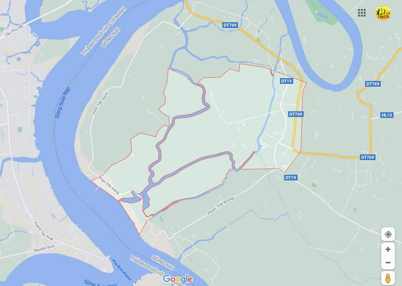 Hình ảnh vị trí địa lý tại phường Phú đông, Biên hòa, Đồng nai