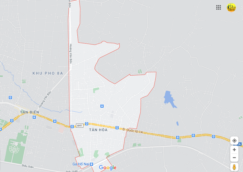 Hình ảnh vị trí địa lý tại phường Tân hòa, Biên hòa, Đồng nai