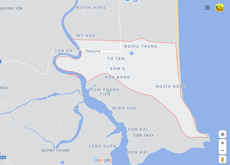 Hình ảnh vị trí địa lý tại Quỳnh nghĩa, Quỳnh lưu, Nghệ an