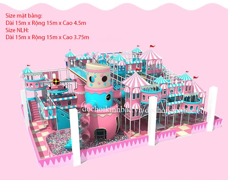 khu vui chơi liên hoàn chủ đề kẹo ngọt