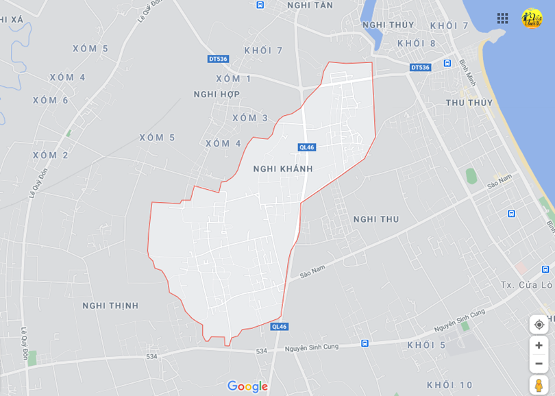 Hình ảnh vị trí địa lý tại Nghi khánh, Nghi lộc, Nghệ an