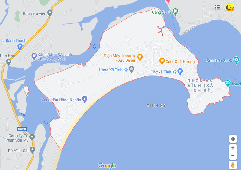 Hình ảnh vị trí địa lý tại Tịnh kỳ, thành phố Quảng ngãi, tỉnh Quảng ngãi