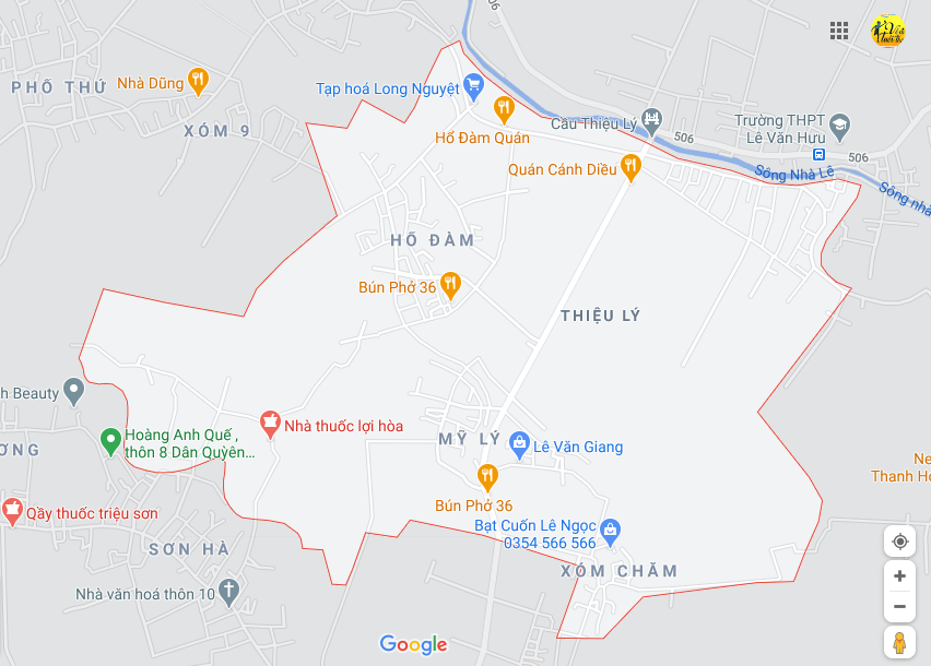 Hình ảnh vị trí địa lý tại Thiệu lý, Thiệu hóa, Thanh hóa