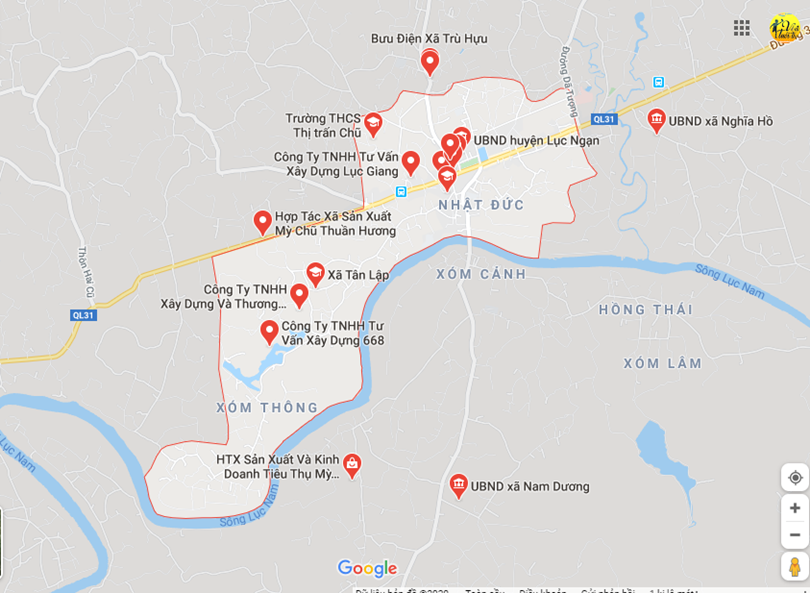 Hình ảnh vị trí địa lý tại chũ, Lục ngạn, Bắc giang