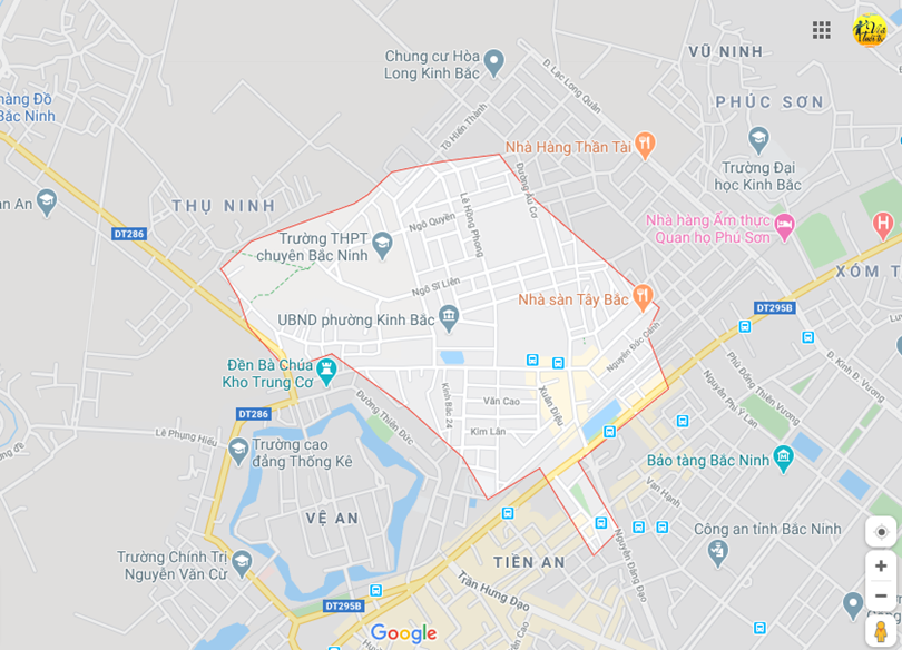 Hình ảnh vị trí địa lý tại KInh bắc, Thành phố Bắc ninh