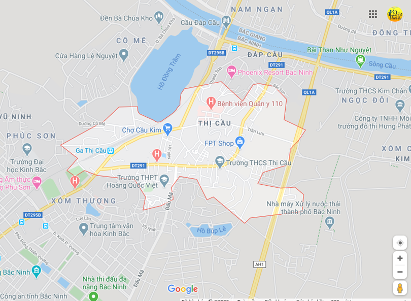 Hình ảnh vị trí địa lý tại Thị cầu, Thành phố Bắc ninh