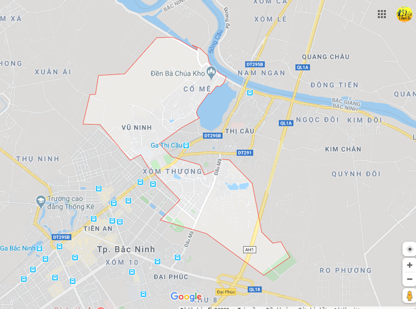 Hình ảnh vị trí địa lý tại Vũ ninh, Thành phố Bắc ninh