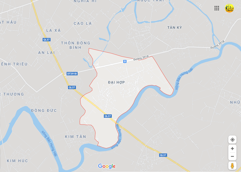 Hình ảnh vị trí địa lý tại Đại hợp, Tứ kì, Hải dương