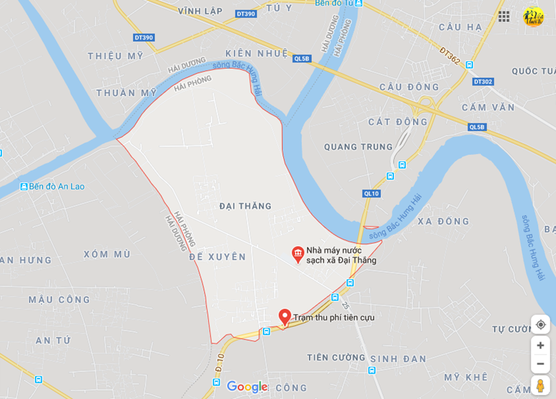 Hình ảnh vị trí địa lý tại Đại thắng, Tiên lãng, Hải phòng