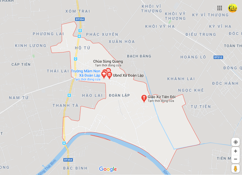 Hình ảnh vị trí địa lý tại Đoàn lập, Tiên lãng, Hải phòng