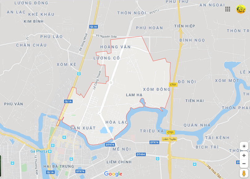 Hình ảnh vị trí địa lý tại Lam hạ, Phủ lý, Hà nam