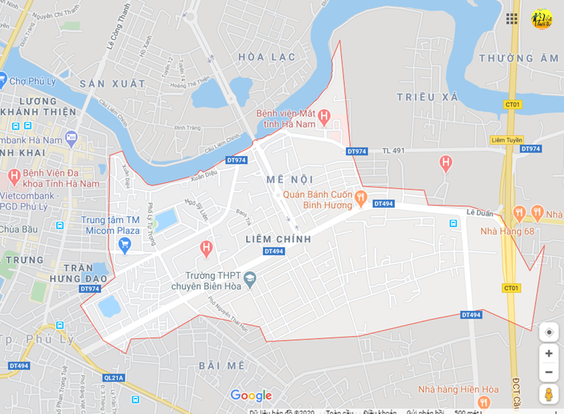 Hình ảnh vị trí địa lý tại Liêm chính, Phủ lý, Hà nam