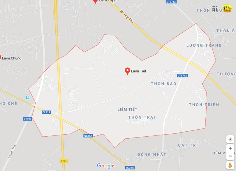 Hình ảnh vị trí địa lý tại Liêm tiết, Phủ lý, Hà nam