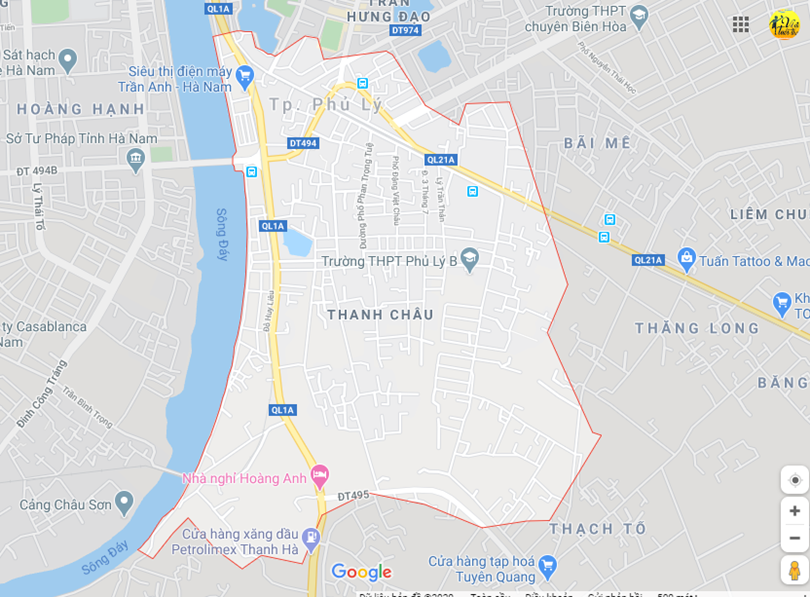 Hình ảnh vị trí địa lý tại Thanh châu, Phủ lý, Hà nam