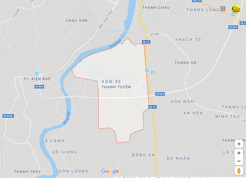 Hình ảnh vị trí địa lý tại Thanh tuyền, Phủ lý, Hà nam