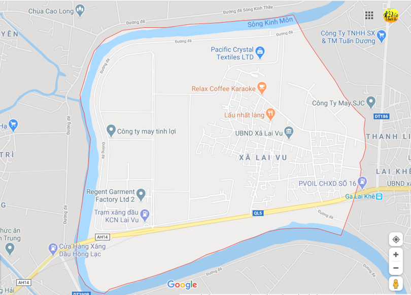 Hình ảnh vị trí địa lý tại Lai vu, Kim thành, Hải dương