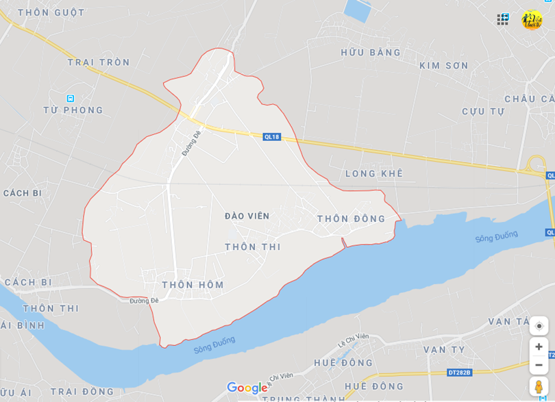 Hình ảnh vị trí địa lý tại Đào viên, Quế võ, Bắc ninh