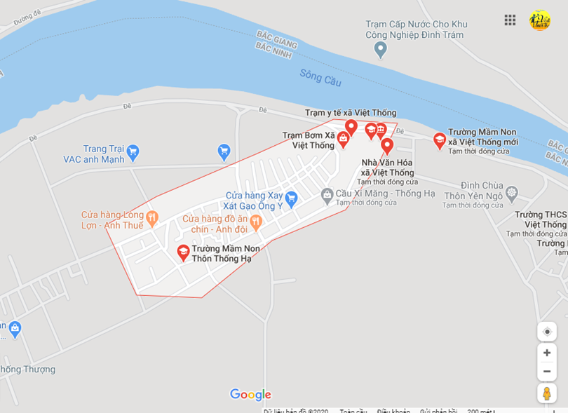 Hình ảnh vị trí địa lý tại Thống hạ, Quế võ, Bắc ninh