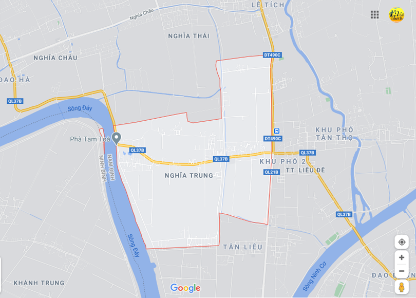 Hình ảnh vị trí địa lý tại Nghĩa trung, Nghĩa hưng, Nam định