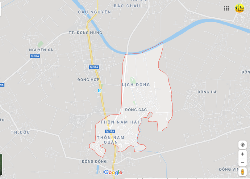 Hình ảnh vị trí địa lý tại Đông các, Đông hưng, Thái bình