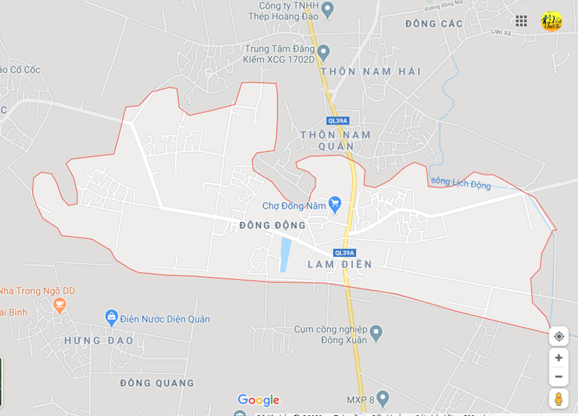 Hình ảnh vị trí địa lý tại Đông động, Đông hưng, Thái bình