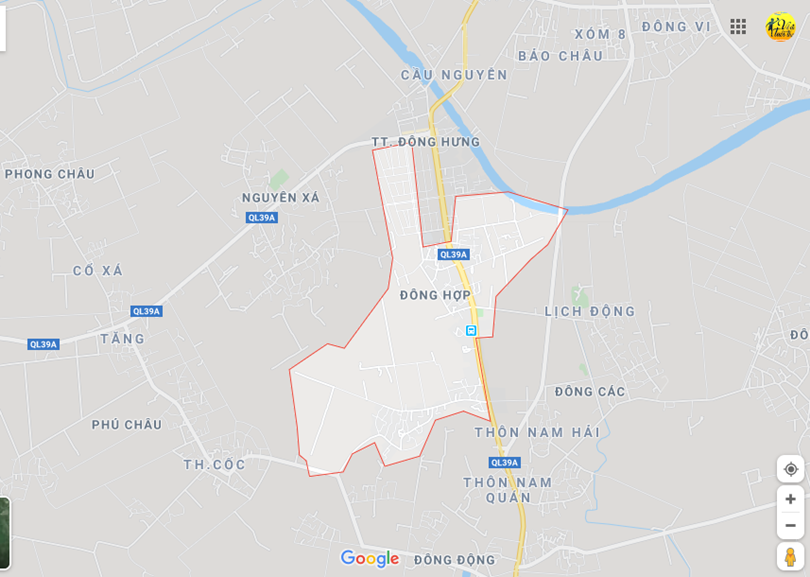 Hình ảnh vị trí địa lý tại Đông hợp, Đông hưng, Thái bình