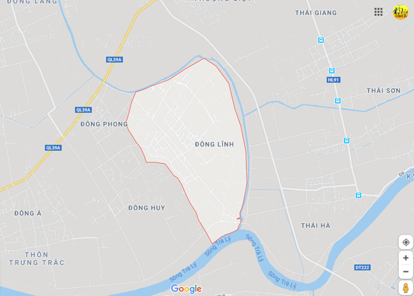 Hình ảnh vị trí địa lý tại Đông lĩnh, Đông hưng, Thái bình