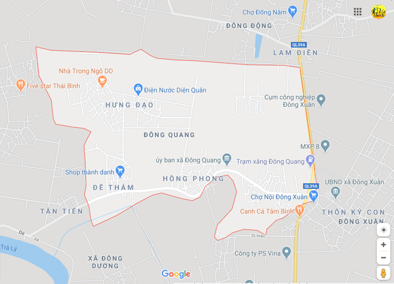 Hình ảnh vị trí địa lý tại Đông quang, Đông hưng, Thái bình