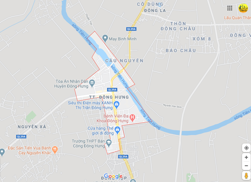 Hình ảnh vị trí địa lý tại thị trấn Đông hưng, Đông hưng, Thái bình