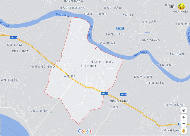 Hình ảnh vị trí địa lý tại Hiệp hòa, Vũ thư, Thái bình