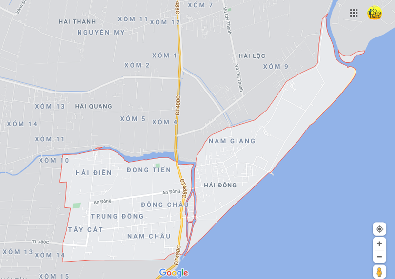 Hình ảnh vị trí địa lý tại Hải đông, Hải hậu, Nam định