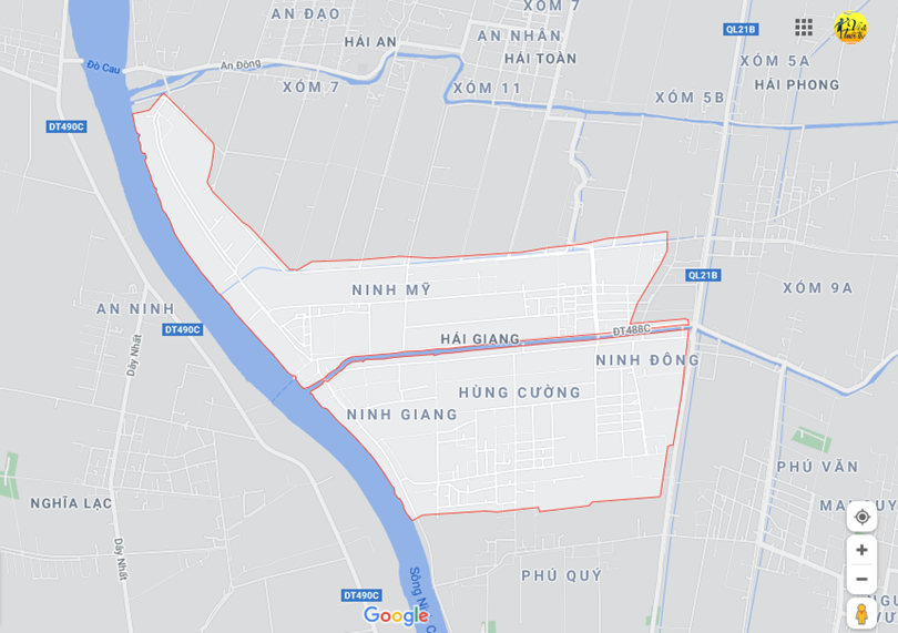 Hình ảnh vị trí địa lý tại Hải giang, Hải hậu, Nam định