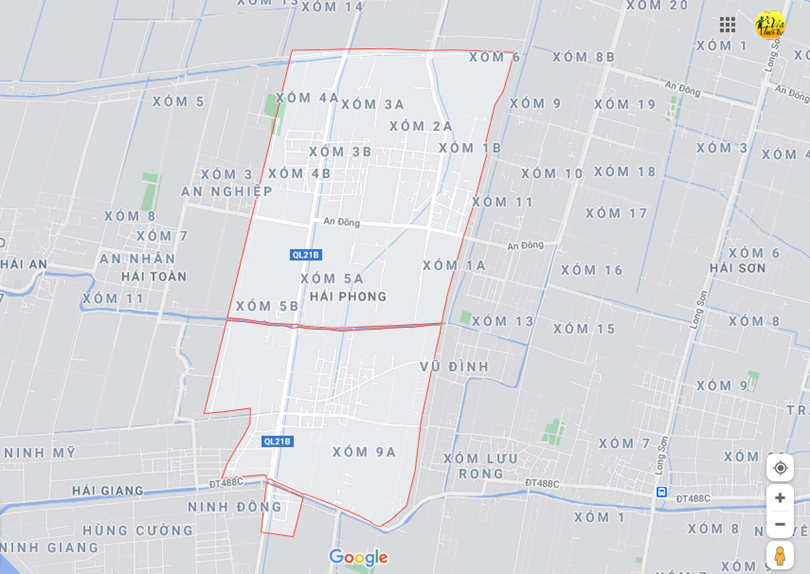 Hình ảnh vị trí địa lý tại Hải phong, Hải hậu, Nam định