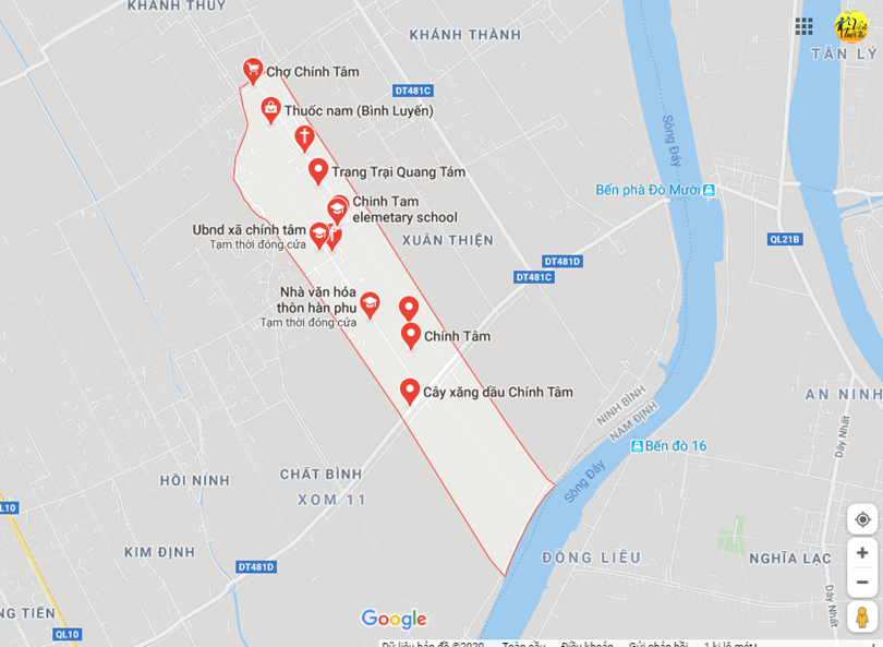 Hình ảnh vị trí địa lý tại Chính tâm, Kim sơn, Ninh bình