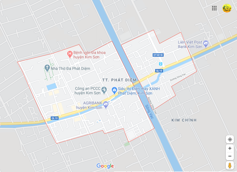 Hình ảnh vị trí địa lý tại Phát diệm, Kim sơn, Ninh bình