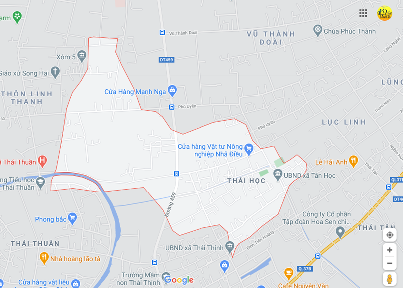 Hình ảnh vị trí địa lý tại Thái học, Thái thụy, Thái bình