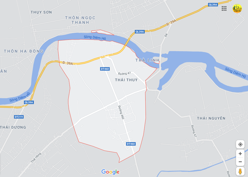 Hình ảnh vị trí địa lý tại Thái thủy, Thái thụy, Thái bình