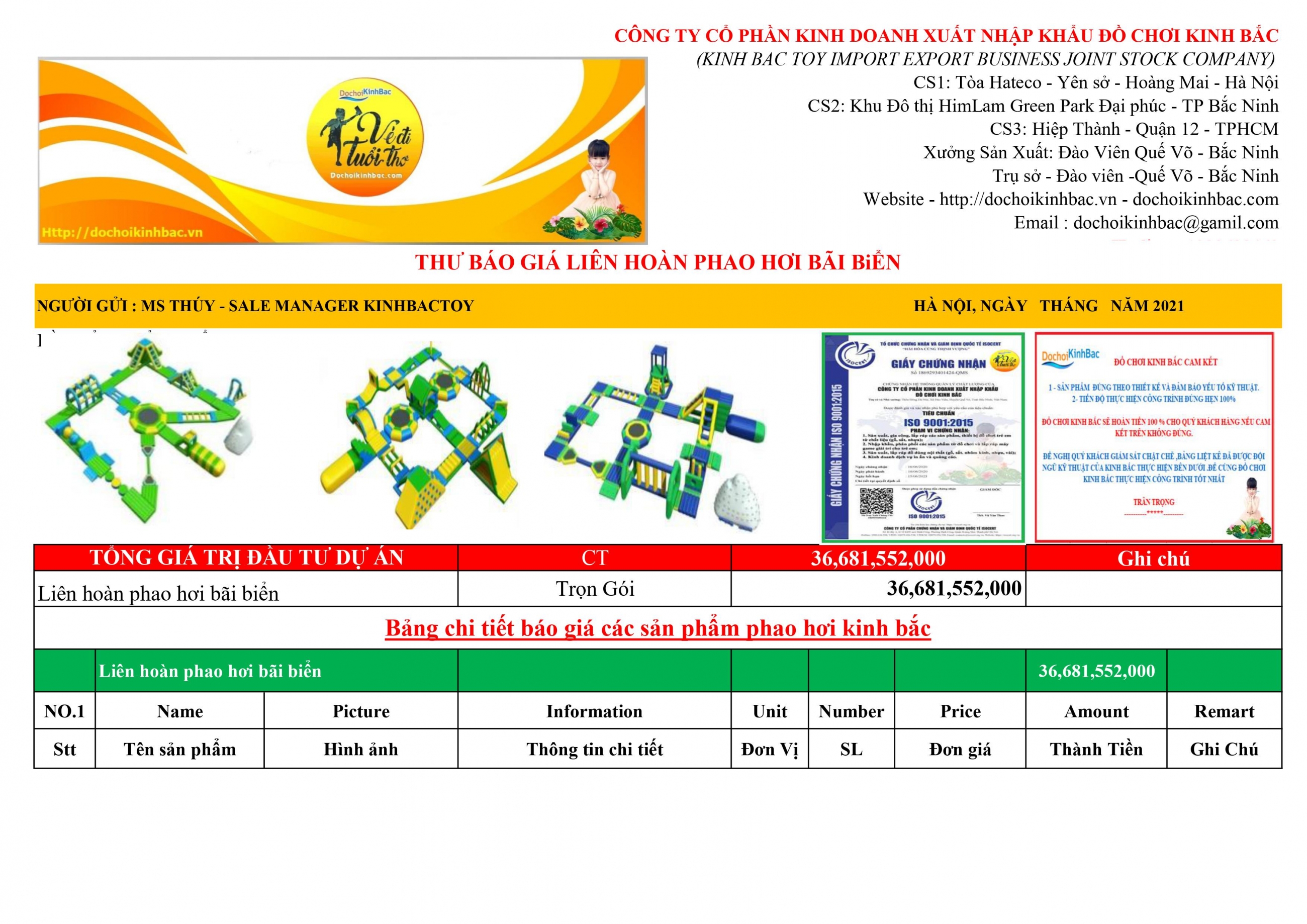 Báo giá liên hoàn phao hơi bãi biển