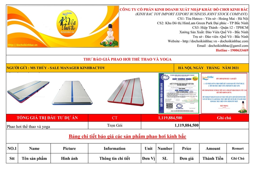 Báo giá phao hơi thể thao, yoga