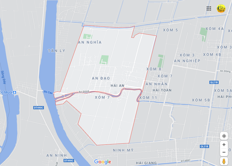 Ảnh vị trí địa lý tại Hải an, Hải hậu, Nam định