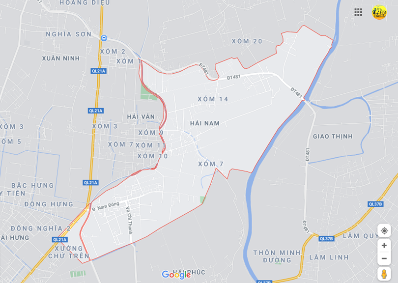 Ảnh vị trí địa lý tại Hải nam, Hải hậu, Nam định