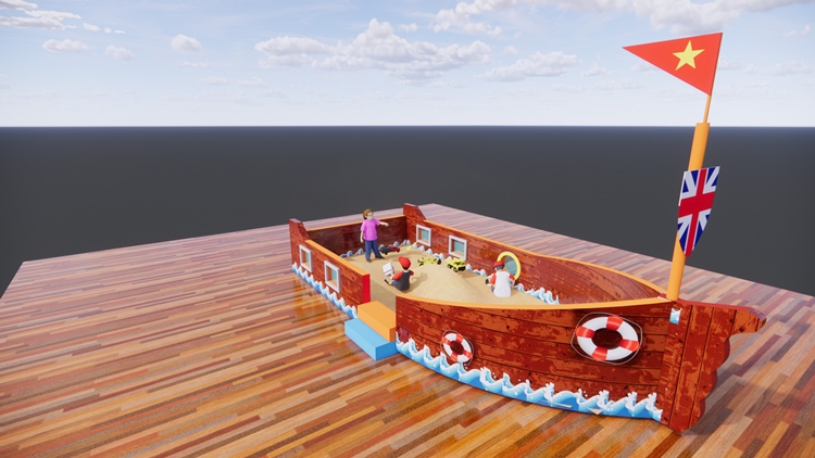 khu vui chơi xúc cát