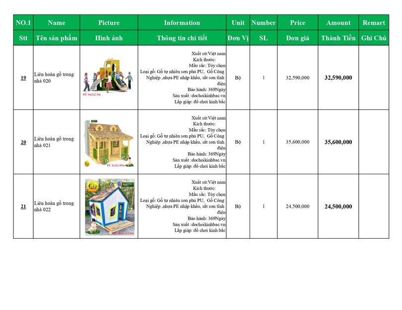 BÁO GIÁ LIÊN HOÀN CẦU TRƯỢT GỖ TRONG NHÀ