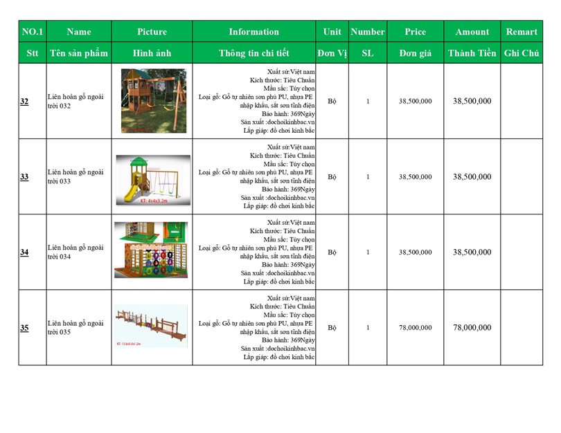 BÁO GIÁ LIÊN HOÀN GỖ NGOÀI TRỜI
