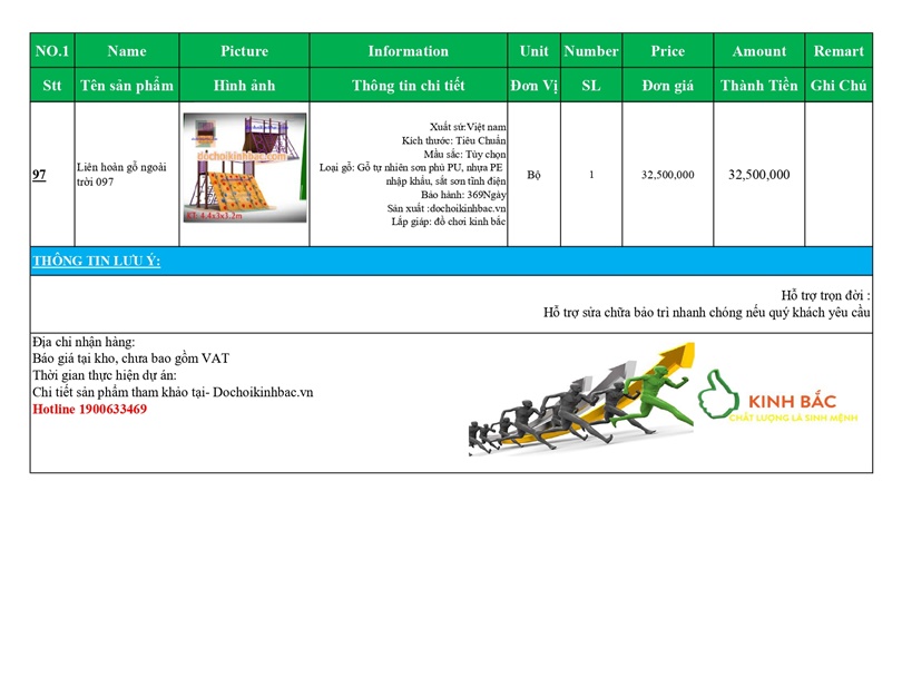 BÁO GIÁ LIÊN HOÀN GỖ NGOÀI TRỜI