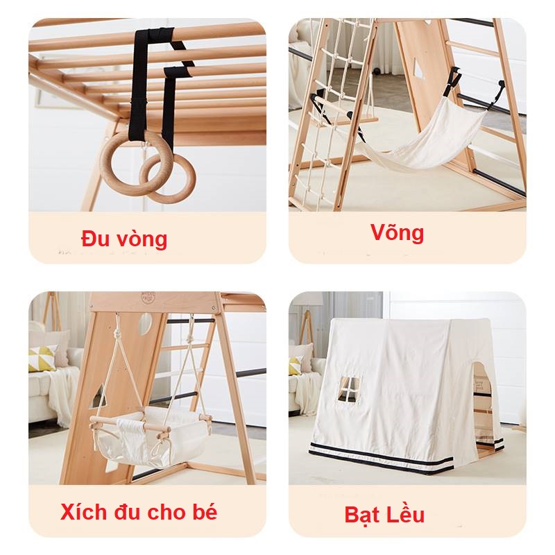 Bộ vận động đa năng gỗ 