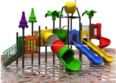 Bộ liên cầu trượt bể bơi đẹp tại Bình Thuận, Đại Từ, Thái Nguyên