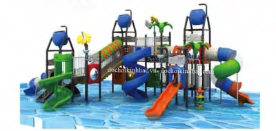 Bộ liên cầu trượt bể bơi đẹp tại Phú Cường, Đại Từ, Thái Nguyên