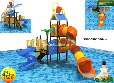 Bộ liên cầu trượt bể bơi đẹp tại Chân lý, Lý nhân, Hà nam