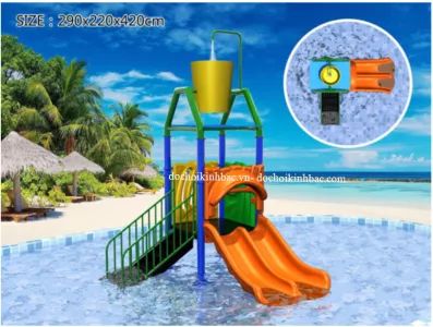 Bộ liên cầu trượt bể bơi đẹp tại Đồng lý, Lý nhân, Hà nam